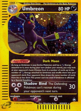 Umbreon (H29)  - Holofoil Aquapolis - Holo Rare