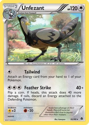 Unfezant  Emerging Powers - Rare