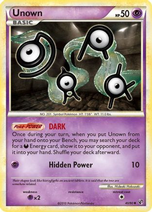 Unown  - Reverse Holofoil Undaunted - Uncommon