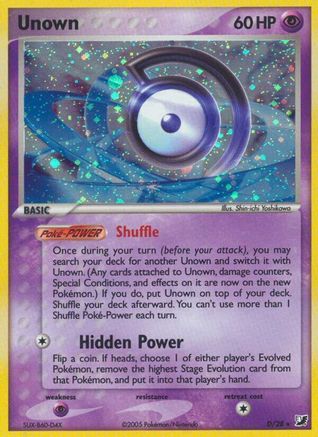 Unown (D)  - Holofoil Unseen Forces - Holo Rare