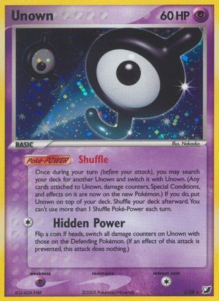 Unown (J)  - Holofoil Unseen Forces - Holo Rare