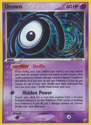 Unown (M)  - Holofoil Unseen Forces - Holo Rare