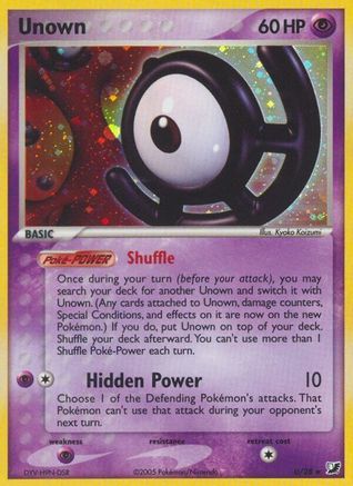 Unown (U)  - Holofoil Unseen Forces - Holo Rare