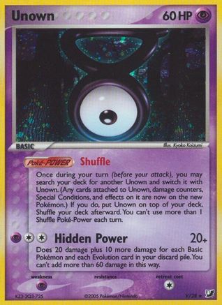 Unown (V)  - Holofoil Unseen Forces - Holo Rare
