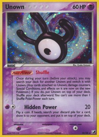Unown (W)  - Holofoil Unseen Forces - Holo Rare
