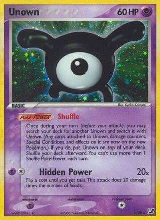 Unown (X)  - Holofoil Unseen Forces - Holo Rare