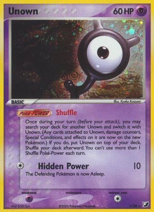 Unown (Y)  - Holofoil Unseen Forces - Holo Rare