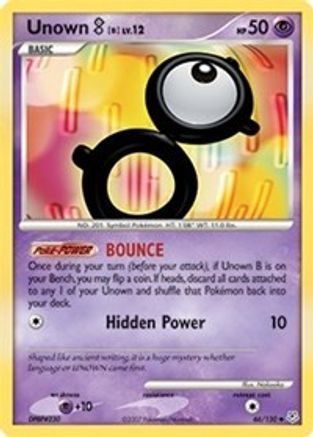 Unown [B] 066  Diamond and Pearl - Uncommon