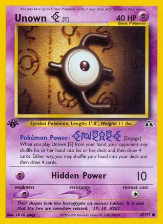 Unown [E] 067  - Unlimited Neo Discovery - Common