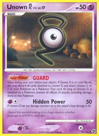 Unown [G] 057/106  - Reverse Holofoil Great Encounters - Uncommon