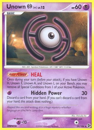 Unown [H]  - Reverse Holofoil Great Encounters - Rare