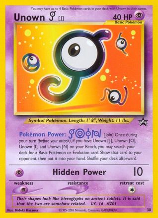 Unown [J] 038  WoTC Promo - Promo