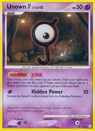 Unown (J)  - Reverse Holofoil Legends Awakened - Uncommon
