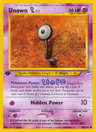 Unown [L] 086  - Unlimited Neo Destiny - Common