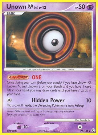 Unown [O] 070  Secret Wonders - Uncommon