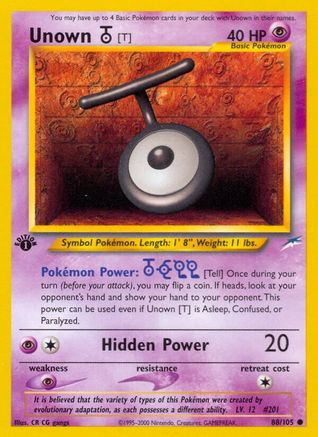 Unown [T] 088  - Unlimited Neo Destiny - Common