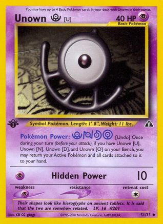 Unown [U] 051  - Unlimited Neo Discovery - Uncommon