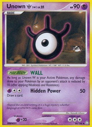 Unown (W)  - Reverse Holofoil Legends Awakened - Uncommon