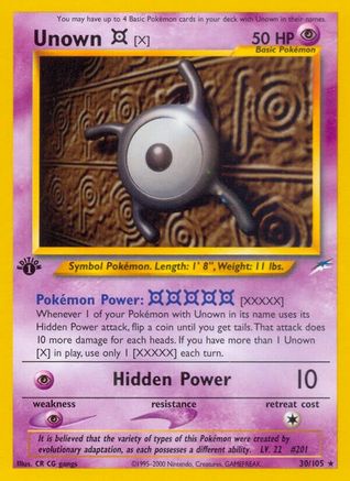 Unown [X]  - Unlimited Neo Destiny - Rare