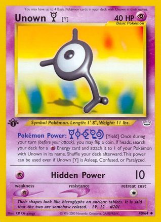 Unown [Y] 040  - Unlimited Neo Revelation - Uncommon