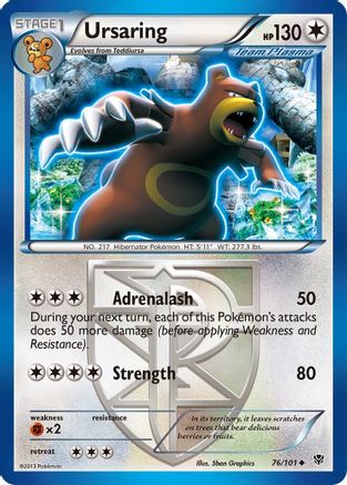 Ursaring (Team Plasma) 076  - Reverse Holofoil Plasma Blast - Uncommon