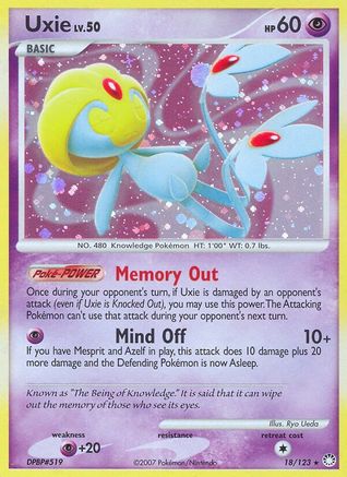 Uxie/123  - Holofoil Mysterious Treasures - Holo Rare
