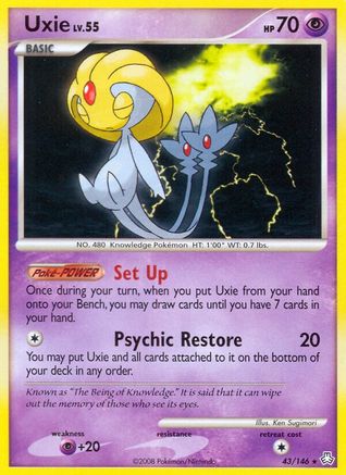 Uxie 043  - Reverse Holofoil Legends Awakened - Rare