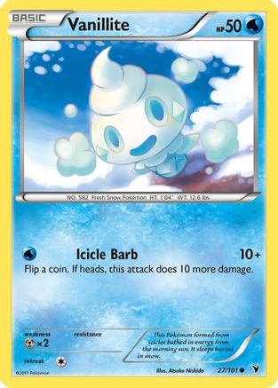 Vanillite  - Reverse Holofoil Noble Victories - Common
