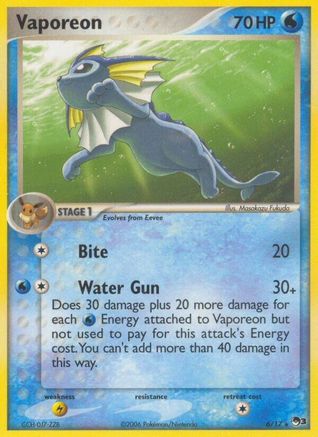 Vaporeon 006  POP Series 3 - Rare