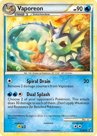 Vaporeon 041/90  Undaunted - Uncommon