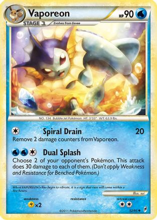 Vaporeon 052  Call of Legends - Uncommon