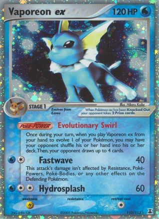 Vaporeon ex  - Holofoil Delta Species - Ultra Rare