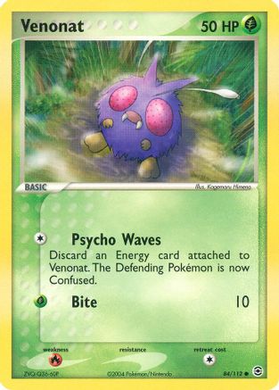 Venonat  - Reverse Holofoil FireRed & LeafGreen - Common
