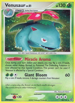 Venusaur 020/132  - Holofoil Secret Wonders - Holo Rare