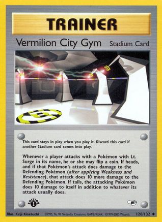 Vermilion City Gym 120  - 1st Edition Gym Heroes - Uncommon
