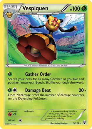 Vespiquen  - Reverse Holofoil Plasma Storm - Rare