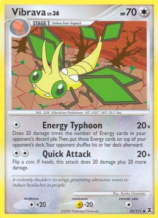 Vibrava  - Reverse Holofoil Rising Rivals - Uncommon