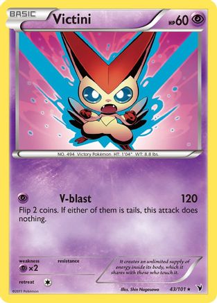 Victini (43)  - Reverse Holofoil Noble Victories - Rare