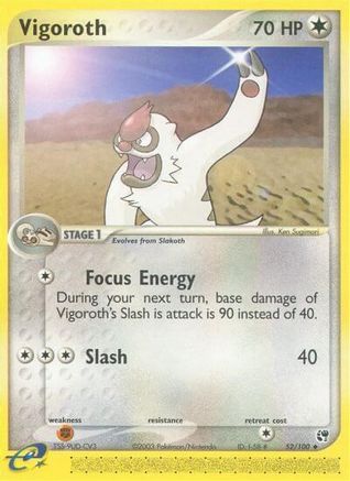 Vigoroth  - Reverse Holofoil Sandstorm - Uncommon