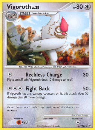 Vigoroth  - Reverse Holofoil Platinum - Uncommon