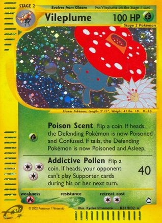Vileplume (H31)  - Holofoil Aquapolis - Holo Rare