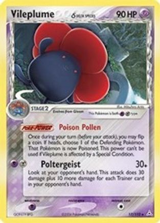 Vileplume (Delta Species) 017/110  - Reverse Holofoil Holon Phantoms - Holo Rare