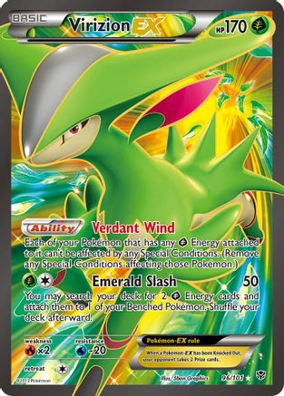 Virizion EX (Full Art)  - Holofoil Plasma Blast - Ultra Rare
