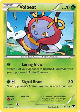 Volbeat  - Reverse Holofoil XY Base Set - Uncommon