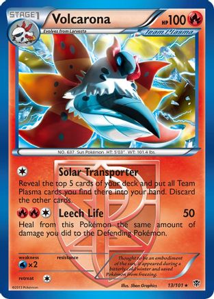 Volcarona (Team Plasma)  Plasma Blast - Rare