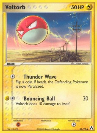Voltorb 068  - Reverse Holofoil Legend Maker - Common