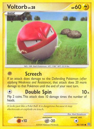 Voltorb (80)  - Reverse Holofoil Stormfront - Common