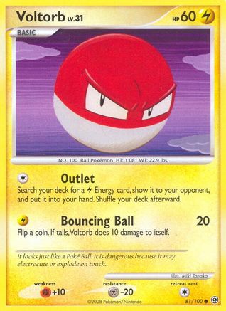 Voltorb (81)  - Reverse Holofoil Stormfront - Common