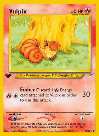 Vulpix 091  - Unlimited Neo Destiny - Common