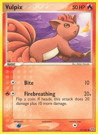 Vulpix  - Reverse Holofoil Emerald - Common